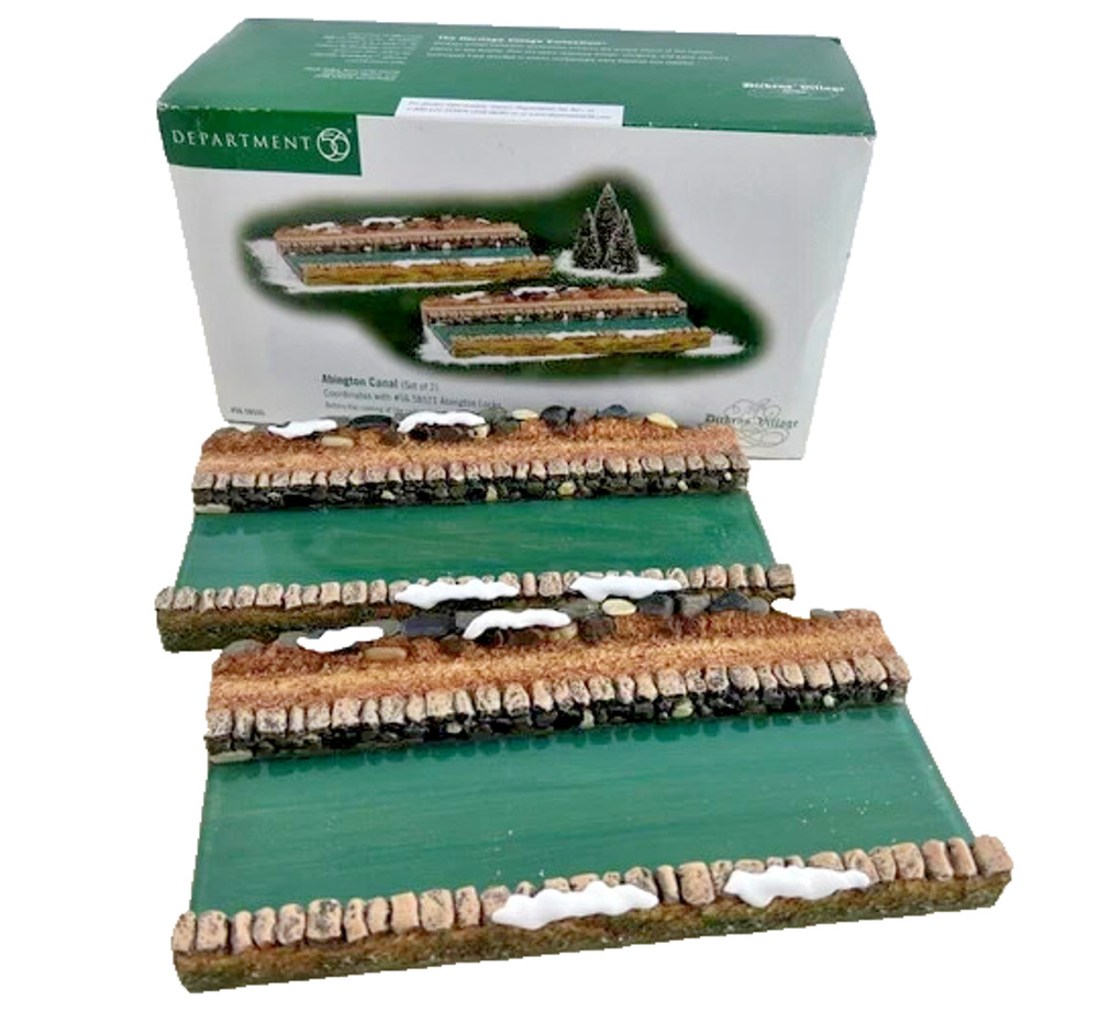 Dept 56 Dickens’ Village Series Accessory #58535 Abington Canal Set of 2